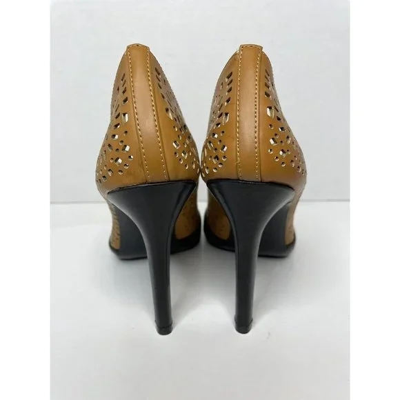 NEW BCBGeneration Tan Leather Cut-out Heels, Women's 9.5 - Picture 7 of 11